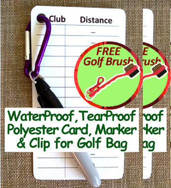 golf push cart Golf Club Distance Card
